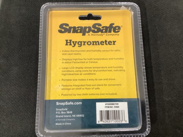 SNAP SAFE HYGROMETER