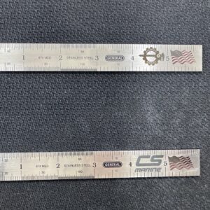 Laser Etched Ruler/Scale Metric and inches 6"